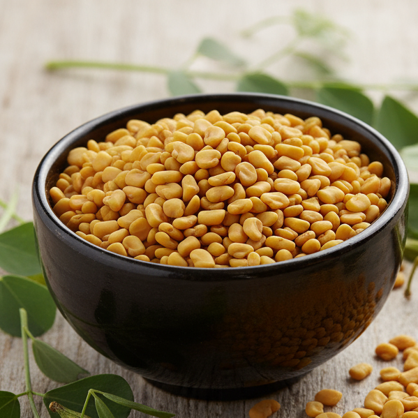 Close-up of Fenugreek plant, used as a natural testosterone booster ingredient in Mr.IronBull supplement