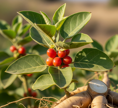 Ashwagandha herb for stress relief and testosterone support in Mr.IronBull natural supplement